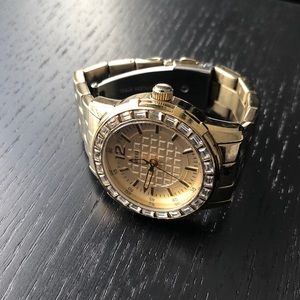 Guess Gold and Crystal Watch